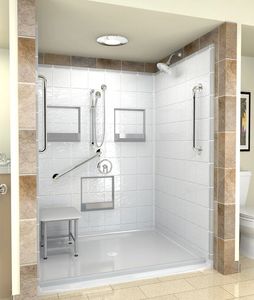 Barrier-free shower with low threshhold - Central City Remodelers, Carrington ND